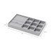 HEPORS Sophisticated Grey Jewelry Organizer Display with Multiple Sections for Optimal Jewelry Storage and Protection