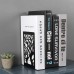 HEPORS Sleek Black Metal L-Shaped Book Holder – Minimalist Design for Secure and Stylish Book Organization